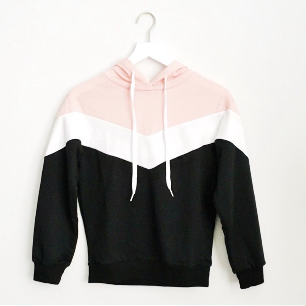 Black, Pink and White Hoodie